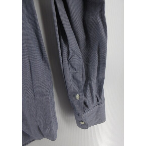 VINTAGE Paul Stuart Shirt 16 Button Up Micro Houndstooth Large USA - Picture 3 of 10